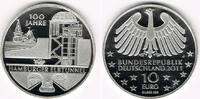 BRD 10 Euro Deutschland, 10-Euro-Silbergedenkmünze, Hamburger Elbtunnel, Spiegelglanz (PP) -