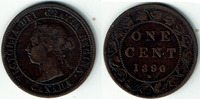 Kanada 1 Cent canada, 1 Cent copper coin, victoria, 1890, like scan -