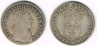 Frankreich 1/12 Ecu france silver coin, 1/12 Ecu, 1643 A, Louis XIV., like scan -
