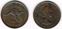 Australien Half Penny Australia, half penny coin, Elisabeth II., like scan! -