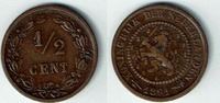 Niederlande 1/2 Cent netherlands, 1/2 Cent 1891, like scan -