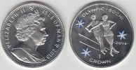 Isle of Man 1 Crown Isle of Man 1 Crown, <i>sochi olympics 2014</i>, like scan -