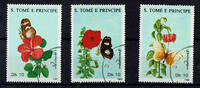 St. Thomas und Prinzeninsel 3 Werte St. Thomas und Prinzeninsel, Mi-Nr. 1062-64 , : Schmetterlinge: , gestempelt -