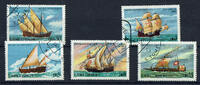 St. Thomas und Prinzeninsel 5 Werte St. Thomas und Prinzeninsel, Mi-Nr.598, 600-603 , : Schiffe: , gestempelt -