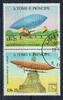 St. Thomas und Prinzeninsel 2 Werte St. Thomas und Prinzeninsel, Mi-Nr.827-28 , Luftschiffe , gestempelt -
