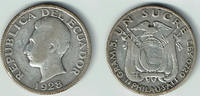 Ecuador 1 Sucre Kursmünze Ecuador, 1 Sucre 1928, Erhaltung siehe Scan! -