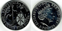 Großbritannien 2 Pounds great britain, "britannia", buillon coin, 1 ounce silver, like scan -