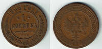 Russland 1 Kopeke russia 1908, kopek, nicholas II., like scan! -