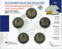 Deutschland 5 x 2 Euro Satz 2-Euro-Gedenkmünzen Kloster Maulbronn (Baden-Württemberg) im Blister -