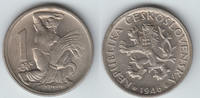 Tschechoslowakei 1 Krone czechoslovakia, 1 corona (Korun), like scan -
