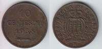 San Marino 10 Centesimi San Marino, 10 Centissimi, 1938 -