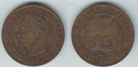 Frankreich 2 Centimes Frankreich, 2 Centimes, 1862 BB, Napoleon III., Erhaltung siehe Scan! -