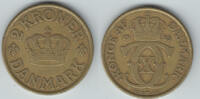 Dänemark 2 Kroner denmark, 2 kroner 1925, Christian X., like scan -