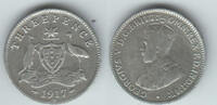 Australien 3 Pence Australia, 3 Pence silver, king george V., like scan -