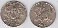 Botswana 50 Thebe Botswana 1976, 50 Thebe Kursmünze, Greifvogel, Beispielabbildung -