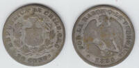 Chile 20 Centavos chile, 20 Centavos 1880, like scan -