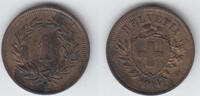 Schweiz 1 Rappen Switzerland, 1 Rappen 1914, like scan -