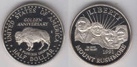 USA 1/2 Dollar commemorative Half Dollar, "Mount Rushmore", with box/COA -