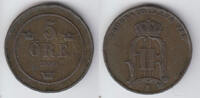 Dänemark 5 Öre denmark coin, 5 öre, Christian IX., like scan -