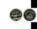 Liberia 5 Dollars liberia commemorative coin "Air Force 1 - Boeing 707" like scan -