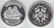 Togo 500 Francs Togo 2000, 500 Francs, Gorch Fock - Scvhiffsmotiv, PP in Kapsel -