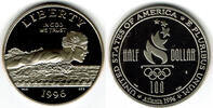 USA 1/2 Dollar USA, Half Dollar 1996, Atlanta Olympics - Swimming, like scan -