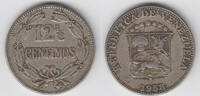 Venezuela 12 !/2 Centimos Venezuela 1958, 12 1/2 Centimos, Erhaltung siehe Scan! -