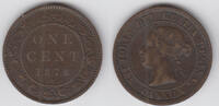 Kanada 1 Cent canada, 1 Cent copper coin, victoria, 1876, like scan -