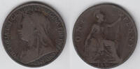 Großbritannien 1 Penny Great Britain, 1896 One Penny, Victoria, like scan! -