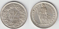 Schweiz 1/2 Franken Switzerland, silver coin, 1/2 Franken 1944, like scan -