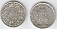 Schweiz 1/2 Franken Switzerland, silver coin, 1/2 Franken 1958, like scan -