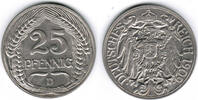 Deutsches Kaiserreich 25 Pfennig Kaiserreich, Kursmünze 25 Pfennig, 1909 D, Erhaltung siehe Scan! -