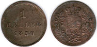 Bayern 1 Heller Bayern, König Maximilian II., Kursmünze 1 Heller, siehe Scan -