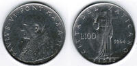 Vatikan 100 Lire vatican coin 1964, Papst Paul VI., like scan -