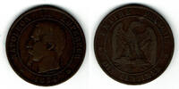 Frankreich 10 Centimes Frankreich, 10 Centimes, 1854 BB, Napoleon III., Erhaltung siehe Scan! -