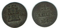 Hamburg Dreiling Hamburg, 1 Dreiling 1846, siehe Scan -