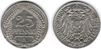 Deutsches Kaiserreich 25 Pfennig Kaiserreich, Kursmünze 25 Pfennig, 1911 A, Erhaltung siehe Scan! -
