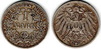 Kaiserreich 1 Mark Kaiserreich, Kursmünze 1 Mark 1896 A, 900er Silber! -
