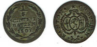 Schweiz - Graubründen 1/6 Batzen Graubünden, 1/6 Batzen, 1807, siehe Scan -