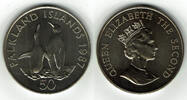 Falkland Inseln 50 Pence Falkland islands, commemorative coin, king penguin -