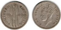 Südrhodesien (Rhodesien und Nyassaland) 3 Pence (Threepence) Rhodesia, Threepence 1949, George VI. -
