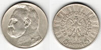 Polen 5 Zloty poland, 5 Zlotych Pilsudski, silver, like scan -