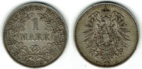 Kaiserreich 1 Mark Kaiserreich, Kursmünze 1 Mark 1873 D, 900er Silber! Erhaltung siehe Scan! -