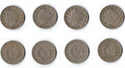 USA 4 x 5 Cents USA, liberty head 4x 5 Cents 1901, 1907, 1908, 1909 -