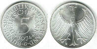 BRD 5 DM Bundesrepublik Deutschland, 5 DM Silberadler 1974 G, Erhaltung siehe Scan -