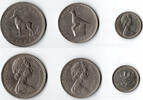 Rhodesien 5 + 20 + 25 Cents (3 Münzen) Rhodesia, coin set 5, 20 + 25 Cents 1964, Elisabezh II. -