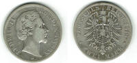 Bayern 2 Mark Bayern, 2 Mark 1876, König Ludwig II, Erhaltung siehe Scan! -