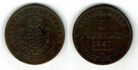 Sachsen 5 Pfennig Königreich Sachsen, Kursmünze 5 Pfennige (Scheidemünze) 1867 B, siehe Scan -