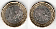 Monaco 1 Euro Monaco, 1-Euro-Gedenkmünze 2001, Rainier III., Beispielbild -