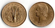 Franzöisch - Westafrika 5 Francs french western africa, 5 francs 1956, like scan -